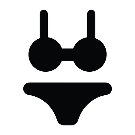 Women Underwear Icon - Vector Female Underwear Glyph Pictogramのイラスト素材