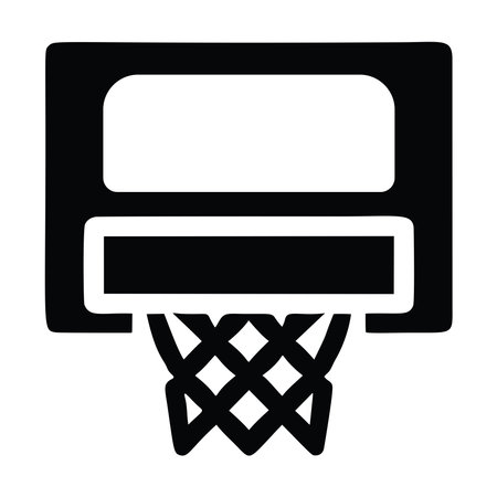 basketball  hoop icon sport game hoop icon vector illustration graphic design in black and whiteのイラスト素材