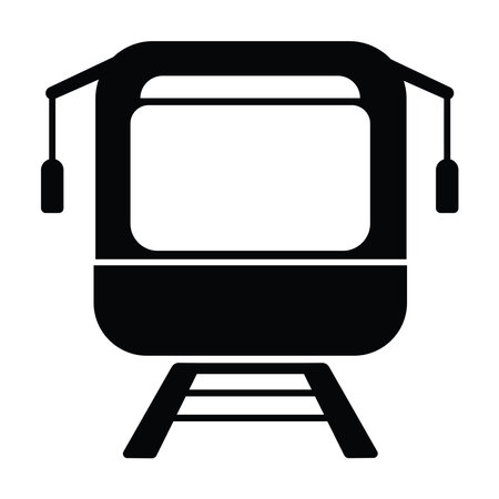 Train icon black simple isolated on white background for your web and mobile designのイラスト素材