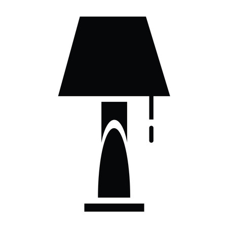 Lamp icon. Simple illustration of lamp vector icon for web design isolated on white backgroundのイラスト素材