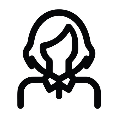 Woman Icon Vector Female Person Profile Avatar in Glyph Pictogram illustrationのイラスト素材