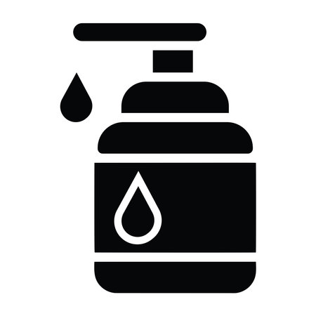 Liquid soap icon vector. Black illustration isolated on white background for graphic and web design.のイラスト素材