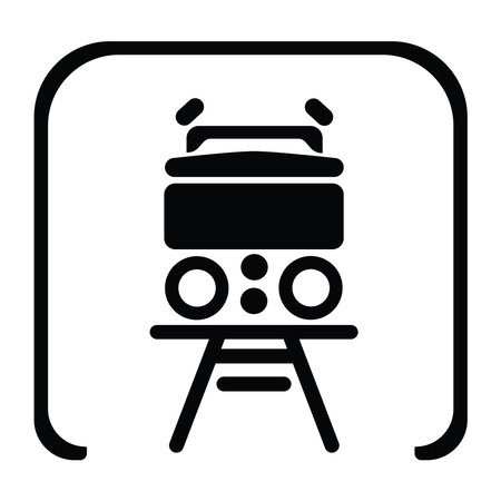 Train Icon Vector. Flat black symbol on white background. EPS10のイラスト素材