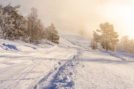 A beautiful view of the Stryn ski area in Norway