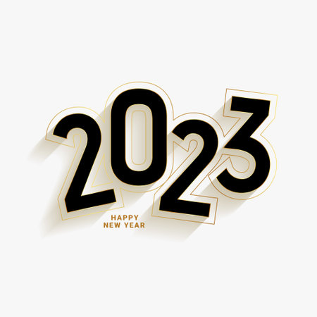 minimalistic 3d 2023 text for new year occasion banner vector