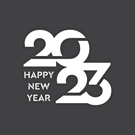 Happy New Year background with a minimal design