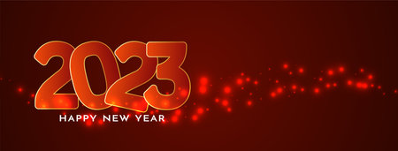 Beautiful Happy new year 2023 celebration banner design vector