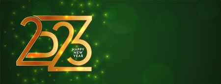 Happy new year 2023 celebration greeting banner design vector