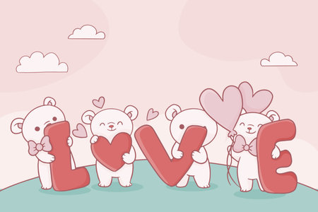 Hand drawn valentines day background. related tagsの写真素材