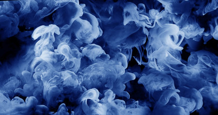 Abstract color mix , color drops in water , Ink color mix paintの写真素材