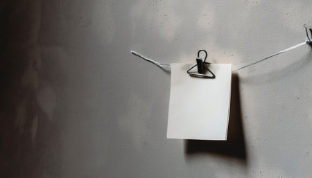 Hanging Clothesline Attached to Dirty Concrete Wall generated by artificial intelligenceの素材