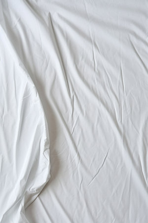 Close up white cloth background. Abstract with soft waves