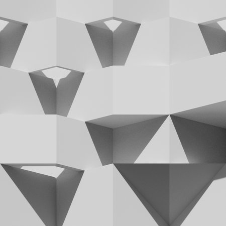 3D rendering black white backgroundの写真素材