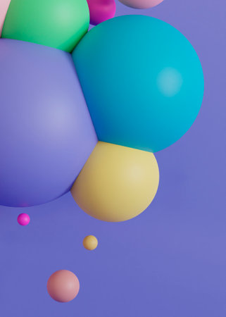 Vertical aesthetic background with 3D effect