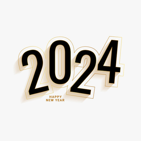 Stylish happy new 2024 year holiday background designの写真素材
