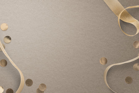 Christmas ribbon social media banner background with design spaceの写真素材