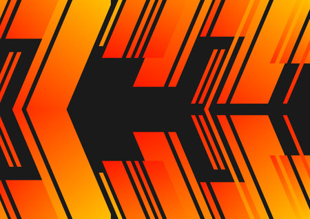 Abstract orange and black background with arrows. Vector illustration.の写真素材