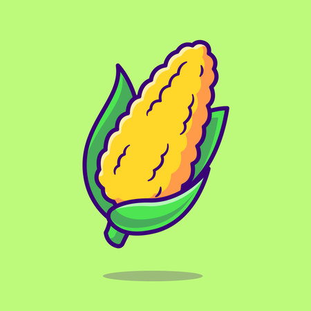 Corn icon. Flat design style. Vector illustrationの写真素材