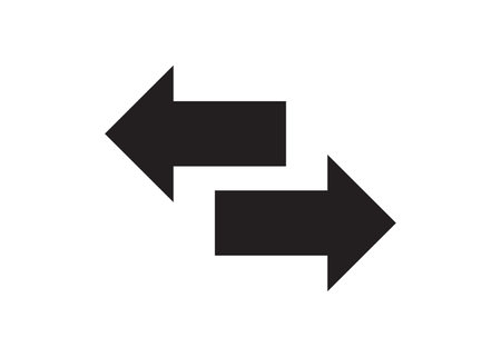 Two way black arrow art illustrationの写真素材