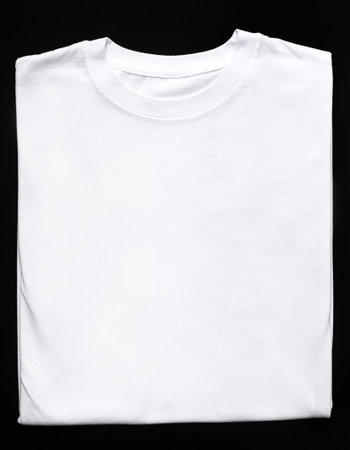 White shirt on a black backgroundの写真素材