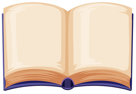 Blank book on white background illustration
