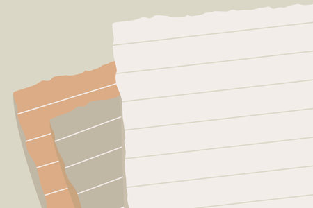 Ripped notepaper template vector setの写真素材