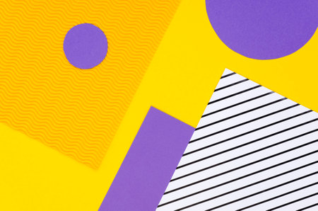 Abstract geometric background. Minimal composition. Flat lay, top view.