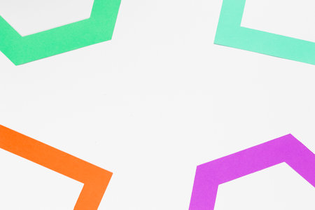 Abstract background with geometric shapes and copy space. Minimal style.の写真素材