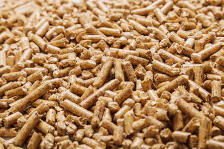 Energy. Pellets on the table