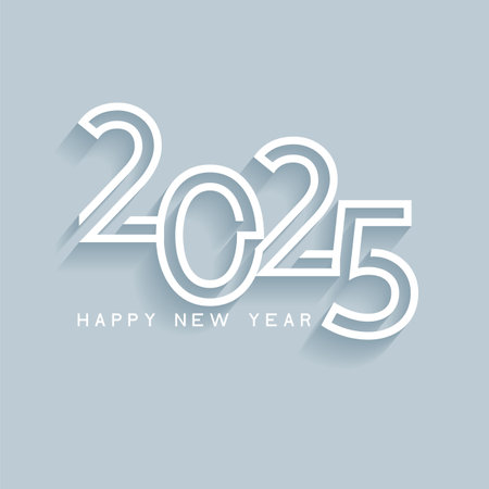 Happy New Year background with a minimal text design