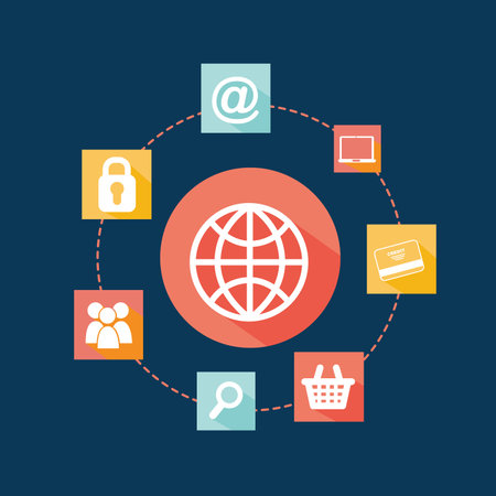 shopping design over blue background vector illustrationの写真素材