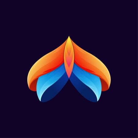 colorful abstract gradient artwork templateのイラスト素材