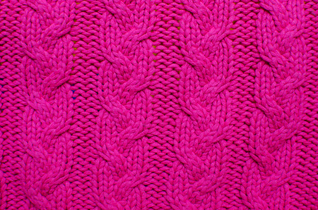 Knitted Woolen Background, Red Texture