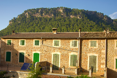 Classical spanish villa, mediterranean house exterior, traditional architectureのeditorial素材