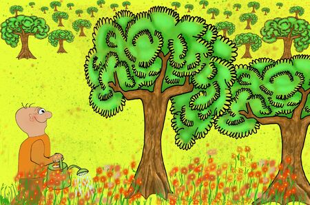 The concept of ecological problem connected with the active deforestation on the planet, which is detrimental to mankind and animalsの写真素材