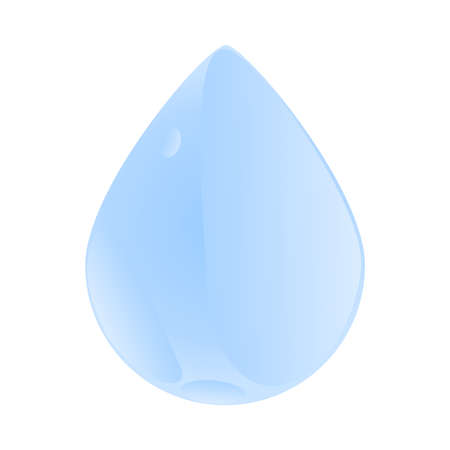 Drop isolated on white background. Blue water drop icon.のイラスト素材