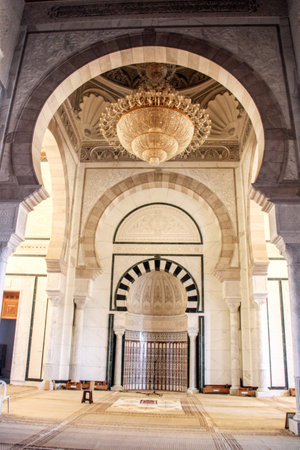 Mosque Malik ibn Anas in Carthage, Tunisia, North Africaの写真素材