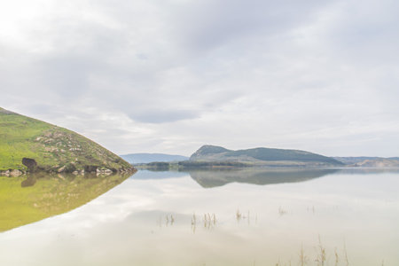 The Sidi El Barrak Dam, a Remarkable Water Resource in Beja, Tunisia. North Africaの写真素材