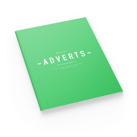 Newspaper Advertising Magazine Brochure Mockup on White Background. 3D Rendering.の写真素材