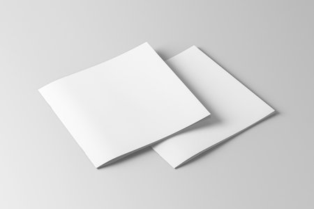 Square Brochure, Magazine 3D Renderingの写真素材