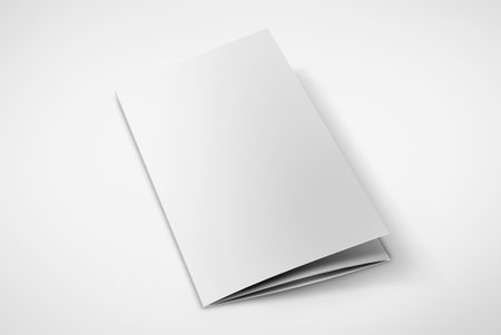 DL Tri-Fold Brochure 3D Renderingの写真素材