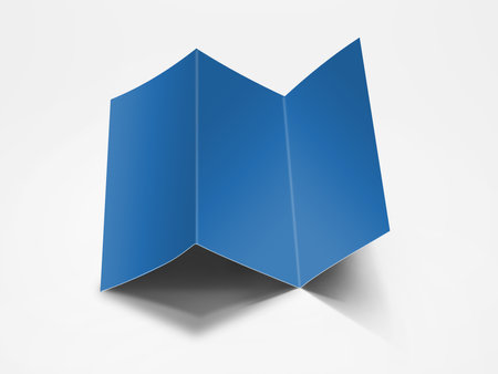 DL Tri-Fold Brochure 3D Renderingの写真素材