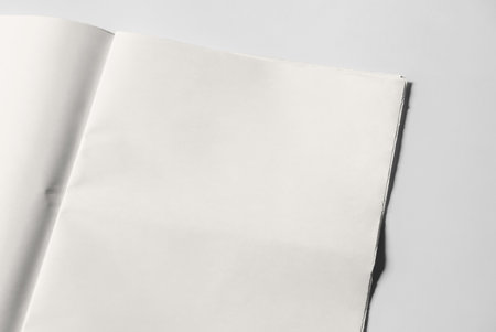 Newspaper Advertising with Blank Page in Isolated Background 3D Renderingの写真素材