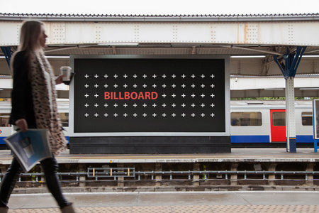Advertising Billboard Blank Underground Metroの写真素材