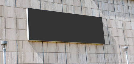 Advertising Outdoor Blank Billboard in the Streetの写真素材