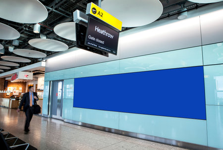 Advertising Outdoor Blank Billboard in the Cityの写真素材