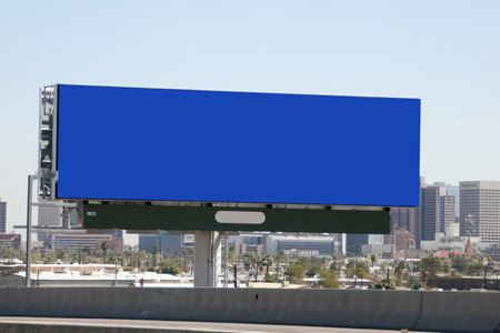Advertising Outdoor Blank Billboard in the Cityの写真素材