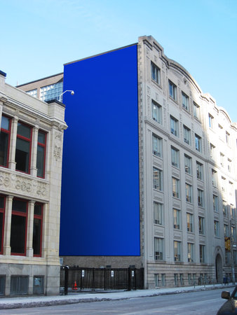 Advertising Outdoor Blank Billboard in the Cityの写真素材