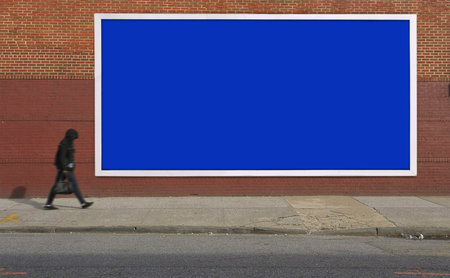 Advertising Outdoor Blank Billboard in the Cityの写真素材