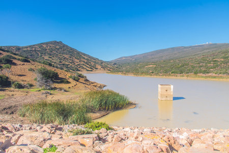 A Lake in the Mountains of Haouaria, Tunisiaの写真素材